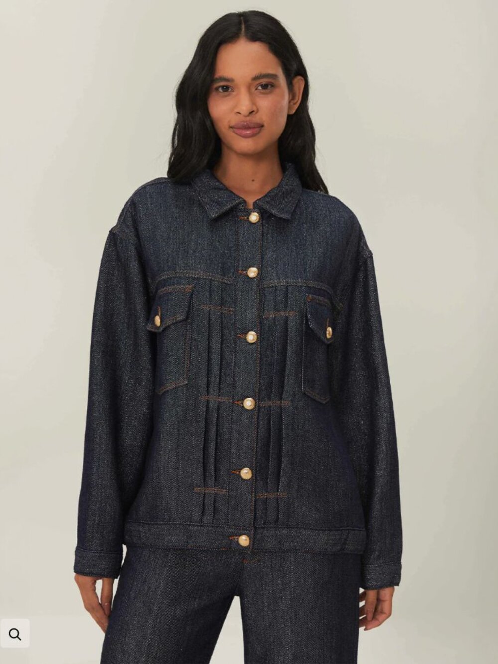 NWT - Farm Rio - Denim Shine Jacket